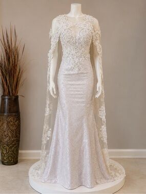 Off white Lace Evening Dress